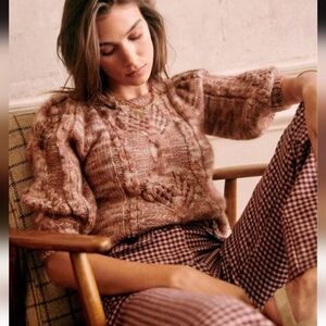 Sézane Giulia Mohair Blend Knit Sweater Sz 14